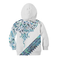 Kahui Whetu Paua shell Kowhaiwhai Taniko Personalised Kid Hoodie Manta Ray Shark-Turtle Maori Tribal Style LT9 - Polynesian Pride