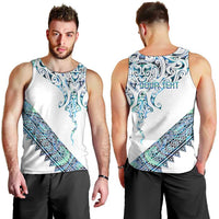 Kahui Whetu Paua shell Kowhaiwhai Taniko Personalised Men Tank Top Manta Ray Shark-Turtle Maori Tribal Style LT9 - Polynesian Pride