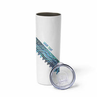 Kahui Whetu Paua shell Kowhaiwhai Taniko Personalised Skinny Tumbler Manta Ray Shark-Turtle Maori Tribal Style LT9 - Polynesian Pride