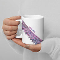 Mawhero Paua shell Kowhaiwhai Taniko Personalised Ceramic Mug Manta Ray Shark-Turtle Maori Tribal Style