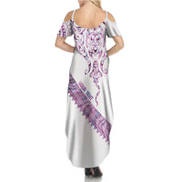 Mawhero Paua shell Kowhaiwhai Taniko Personalised Family Matching Summer Maxi Dress and Hawaiian Shirt Manta Ray Shark-Turtle Maori Tribal Style LT9 - Polynesian Pride