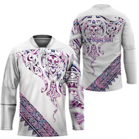 Mawhero Paua shell Kowhaiwhai Taniko Personalised Hockey Jersey Manta Ray Shark-Turtle Maori Tribal Style LT9 - Polynesian Pride