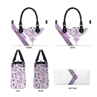 Mawhero Paua shell Kowhaiwhai Taniko Personalised Leather Bag Manta Ray Shark-Turtle Maori Tribal Style LT9 - Polynesian Pride