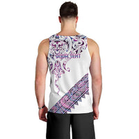 Mawhero Paua shell Kowhaiwhai Taniko Personalised Men Tank Top Manta Ray Shark-Turtle Maori Tribal Style LT9 - Polynesian Pride