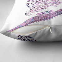 Mawhero Paua shell Kowhaiwhai Taniko Personalised Pillow Cover Manta Ray Shark-Turtle Maori Tribal Style LT9 - Polynesian Pride
