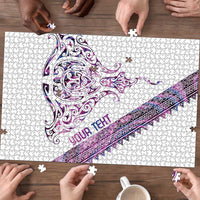 Mawhero Paua shell Kowhaiwhai Taniko Personalised Puzzle Manta Ray Shark-Turtle Maori Tribal Style