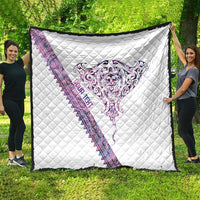 Mawhero Paua shell Kowhaiwhai Taniko Personalised Quilt Manta Ray Shark-Turtle Maori Tribal Style LT9 - Polynesian Pride