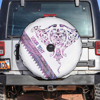 Mawhero Paua shell Kowhaiwhai Taniko Personalised Spare Tire Cover Manta Ray Shark-Turtle Maori Tribal Style LT9 Pink - Polynesian Pride