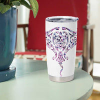 Mawhero Paua shell Kowhaiwhai Taniko Personalised Tumbler Cup Manta Ray Shark-Turtle Maori Tribal Style LT9 - Polynesian Pride