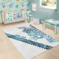 Kahui Whetu Paua shell Kowhaiwhai Taniko Personalised Area Rug Taniwha Maori Tribal Style LT9 - Polynesian Pride
