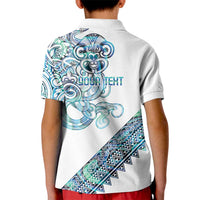 Kahui Whetu Paua shell Kowhaiwhai Taniko Personalised Kid Polo Shirt Taniwha Maori Tribal Style LT9 - Polynesian Pride