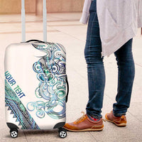 Kahui Whetu Paua shell Kowhaiwhai Taniko Personalised Luggage Cover Taniwha Maori Tribal Style LT9 Blue - Polynesian Pride