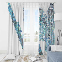 Kahui Whetu Paua shell Kowhaiwhai Taniko Personalised Window Curtain Taniwha Maori Tribal Style