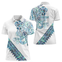 Kahui Whetu Paua shell Kowhaiwhai Taniko Personalised Women Polo Shirt Taniwha Maori Tribal Style LT9 - Polynesian Pride