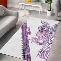 Mawhero Paua shell Kowhaiwhai Taniko Personalised Area Rug Taniwha Maori Tribal Style LT9 - Polynesian Pride