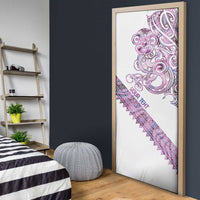 Mawhero Paua shell Kowhaiwhai Taniko Personalised Door Cover Taniwha Maori Tribal Style LT9 - Polynesian Pride