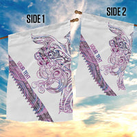 Mawhero Paua shell Kowhaiwhai Taniko Personalised Garden Flag Taniwha Maori Tribal Style LT9 - Polynesian Pride