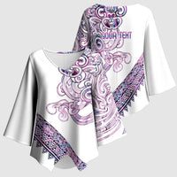 Mawhero Paua shell Kowhaiwhai Taniko Personalised Kimono Sleeve Blouse Taniwha Maori Tribal Style LT9 - Polynesian Pride