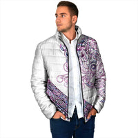 Mawhero Paua shell Kowhaiwhai Taniko Personalised Padded Jacket Taniwha Maori Tribal Style LT9 - Polynesian Pride