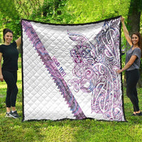 Mawhero Paua shell Kowhaiwhai Taniko Personalised Quilt Taniwha Maori Tribal Style