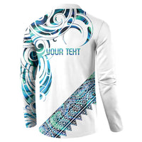 Kahui Whetu Paua shell Kowhaiwhai Taniko Personalised Button Sweatshirt Turtle Tattoo Maori Tribal Style