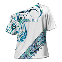 Kahui Whetu Paua shell Kowhaiwhai Taniko Personalised Cross Shoulder Shirt Turtle Tattoo Maori Tribal Style LT9 - Polynesian Pride