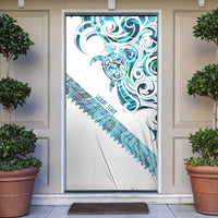 Kahui Whetu Paua shell Kowhaiwhai Taniko Personalised Door Cover Turtle Tattoo Maori Tribal Style LT9 Blue - Polynesian Pride