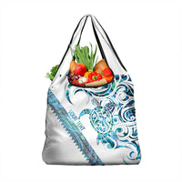 Kahui Whetu Paua shell Kowhaiwhai Taniko Personalised Grocery Bag Turtle Tattoo Maori Tribal Style LT9 1-pack One Size Blue - Polynesian Pride