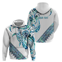 Kahui Whetu Paua shell Kowhaiwhai Taniko Personalised Hoodie Turtle Tattoo Maori Tribal Style LT9 - Polynesian Pride