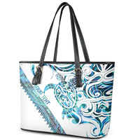 Kahui Whetu Paua shell Kowhaiwhai Taniko Personalised Leather Tote Bag Turtle Tattoo Maori Tribal Style LT9 - Polynesian Pride
