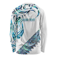 Kahui Whetu Paua shell Kowhaiwhai Taniko Personalised Long Sleeve Shirt Turtle Tattoo Maori Tribal Style LT9 - Polynesian Pride