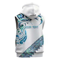 Kahui Whetu Paua shell Kowhaiwhai Taniko Personalised Sleeveless Zip Hoodie Turtle Tattoo Maori Tribal Style LT9 - Polynesian Pride