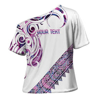 Mawhero Paua shell Kowhaiwhai Taniko Personalised Cross Shoulder Shirt Turtle Tattoo Maori Tribal Style LT9 - Polynesian Pride