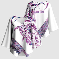 Mawhero Paua shell Kowhaiwhai Taniko Personalised Kimono Sleeve Blouse Turtle Tattoo Maori Tribal Style LT9 - Polynesian Pride