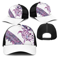 Mawhero Paua shell Kowhaiwhai Taniko Mesh Trucker Cap Turtle Tattoo Maori Tribal Style LT9 - Polynesian Pride