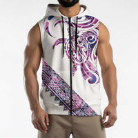 Mawhero Paua shell Kowhaiwhai Taniko Personalised Sleeveless Zip Hoodie Turtle Tattoo Maori Tribal Style LT9 - Polynesian Pride