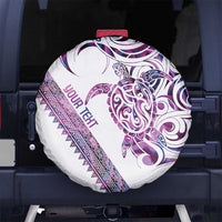 Mawhero Paua shell Kowhaiwhai Taniko Personalised Spare Tire Cover Turtle Tattoo Maori Tribal Style LT9 No hole Pink - Polynesian Pride
