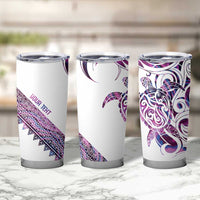 Mawhero Paua shell Kowhaiwhai Taniko Personalised Tumbler Cup Turtle Tattoo Maori Tribal Style LT9 - Polynesian Pride