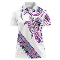 Mawhero Paua shell Kowhaiwhai Taniko Personalised Women Polo Shirt Turtle Tattoo Maori Tribal Style LT9 Female Pink - Polynesian Pride
