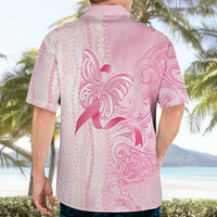 Breast Cancer Awareness Hawaiian Shirt Maile Pikake Lokelani Crown Flower Lei Inspired LT9 - Polynesian Pride