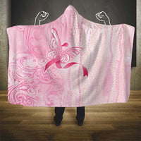 Breast Cancer Awareness Hooded Blanket Maile Pikake Lokelani Crown Flower Lei Inspired