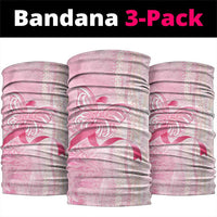 Breast Cancer Awareness Neck Gaiter Maile Pikake Lokelani Crown Flower Lei Inspired