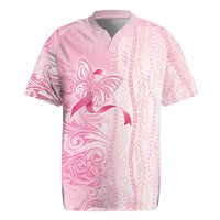 Breast Cancer Awareness Rugby Jersey Maile Pikake Lokelani Crown Flower Lei Inspired