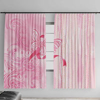 Breast Cancer Awareness Window Curtain Maile Pikake Lokelani Crown Flower Lei Inspired