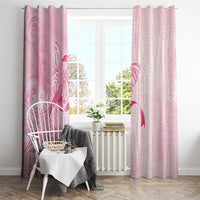 Breast Cancer Awareness Window Curtain Maile Pikake Lokelani Crown Flower Lei Inspired