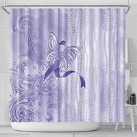 Epilepsy Awareness Shower Curtain Maile Pikake Lokelani Crown Flower Lei Inspired