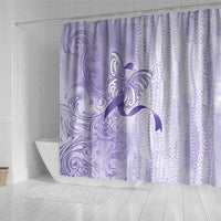 Epilepsy Awareness Shower Curtain Maile Pikake Lokelani Crown Flower Lei Inspired