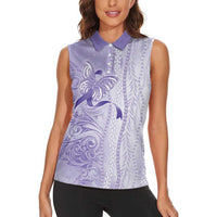 Epilepsy Awareness Women Sleeveless Polo Shirt Maile Pikake Lokelani Crown Flower Lei Inspired LT9 - Polynesian Pride
