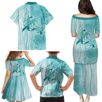 PTSD Awareness Family Matching Puletasi and Hawaiian Shirt Maile Pikake Lokelani Crown Flower Lei Inspired LT9 - Polynesian Pride