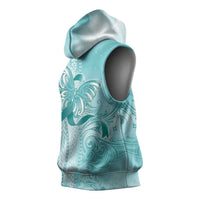 PTSD Awareness Sleeveless Hoodie Maile Pikake Lokelani Crown Flower Lei Inspired